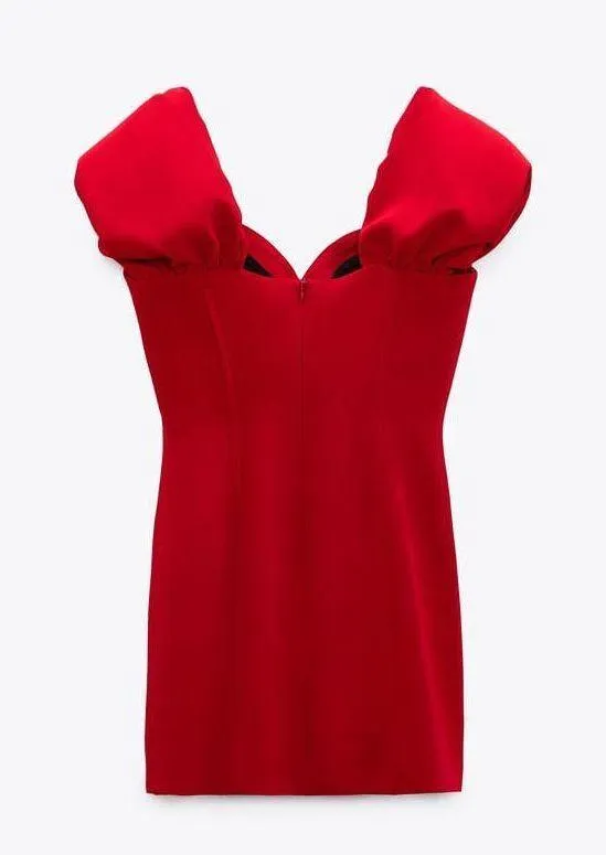 Wedding dress mini red classic sexy bodycon party coctail night out Christmas - Image 10