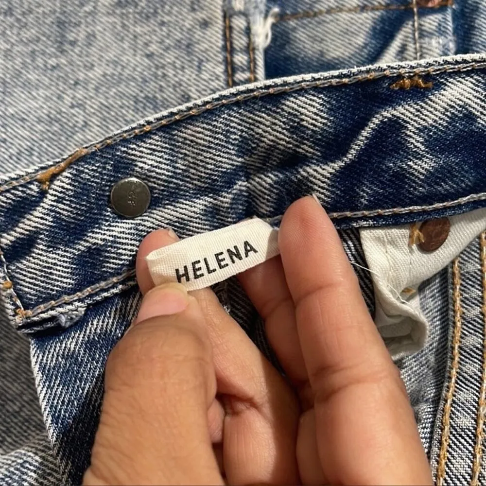 GRLFRND x Revolve Helena High Waist ButtonFly Distressed  Jeans Sz 25 - Image 9