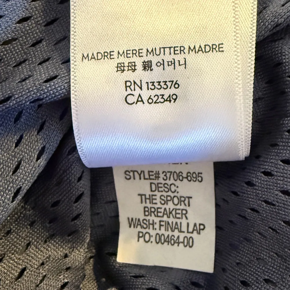 MOTHER The Sport Breaker Jacket Final Lap Wash Full Zip Lightweight Size Small Blue - Image 16