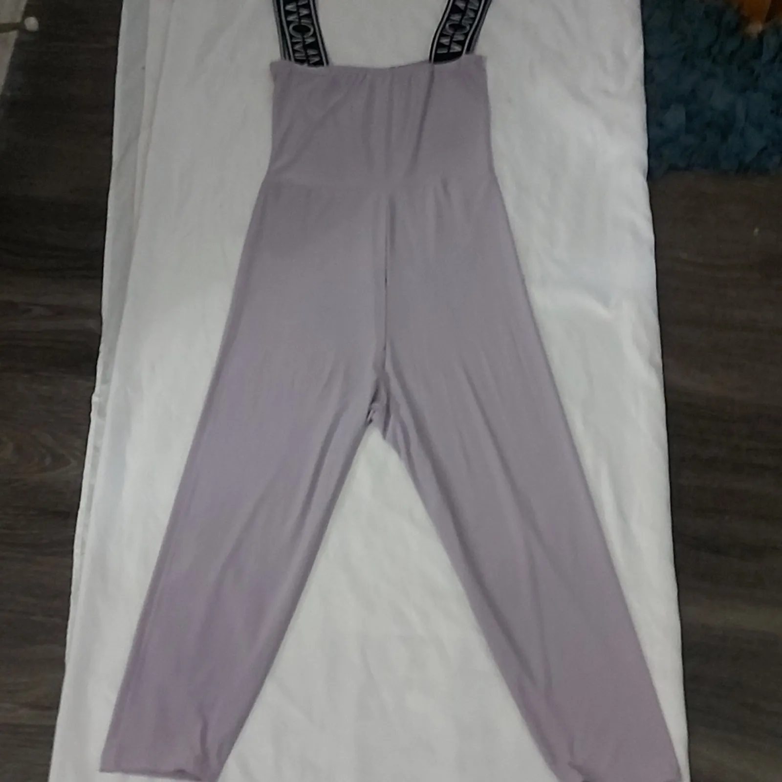 BooHoo Woman Grey Jumpsuit Romper 2 Balletcore Coquette Girl Festival Rainbow - Image 2