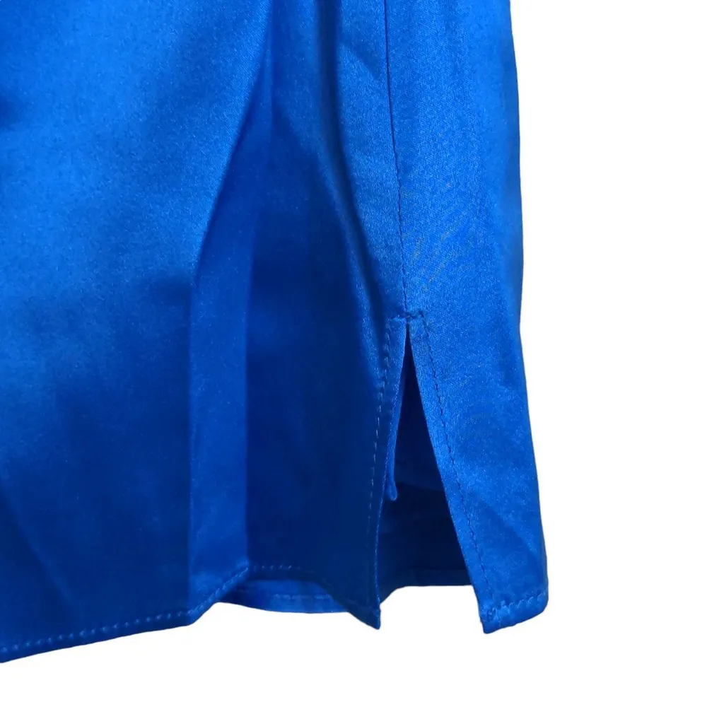 L'Agence Womens Kylee Camisole Cami Tank Top Blue Silk Charmeuse V Neck XS New - Image 2