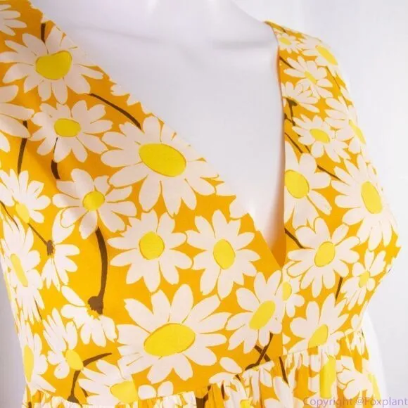 NWT kate spade Kate Daisy‎ Vineyard Midi Cotton Dress, Yellow - Image 6