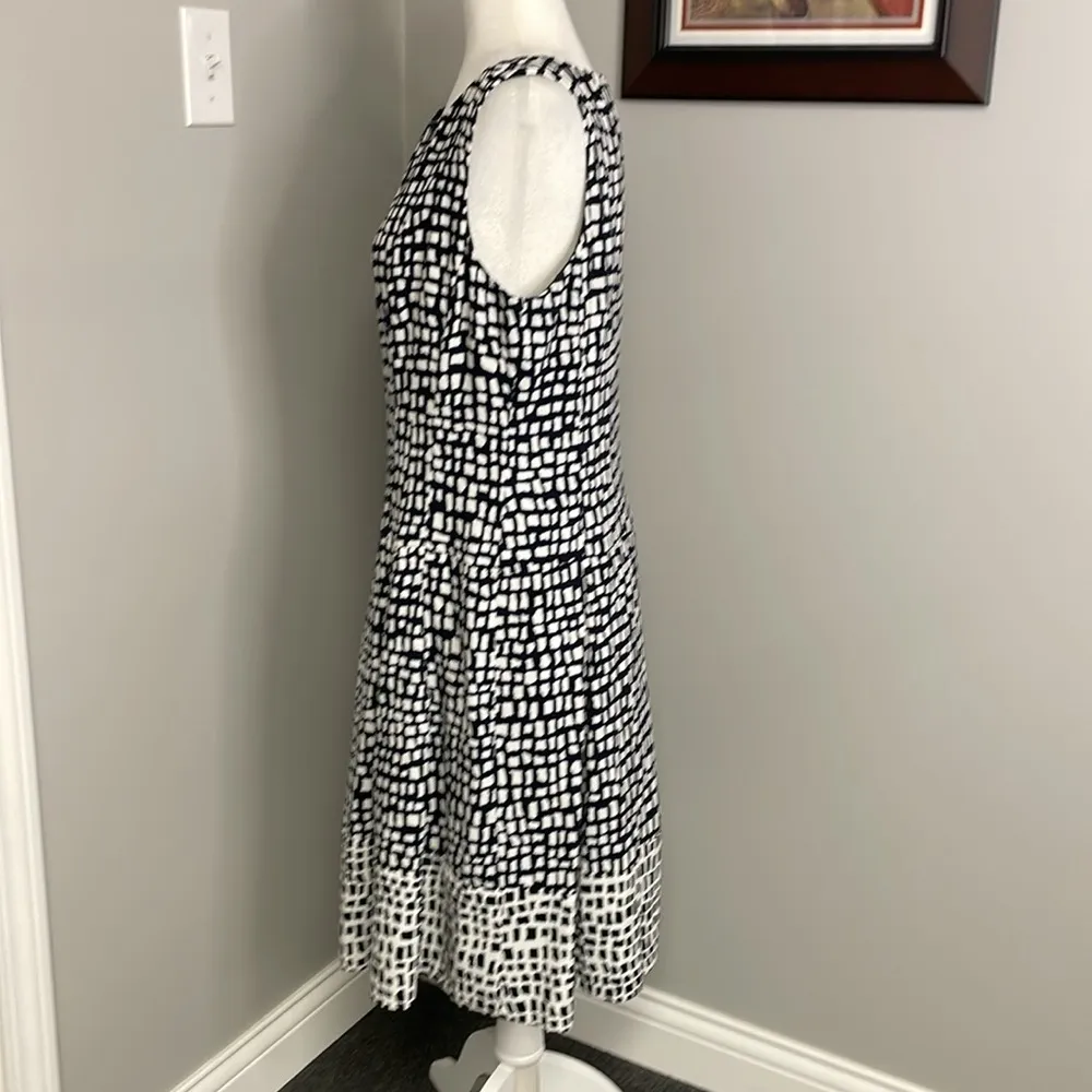 Lauren Ralph Lauren Dress Womens Dress Size 12 Two Tone Black White Drop Waist - Image 4
