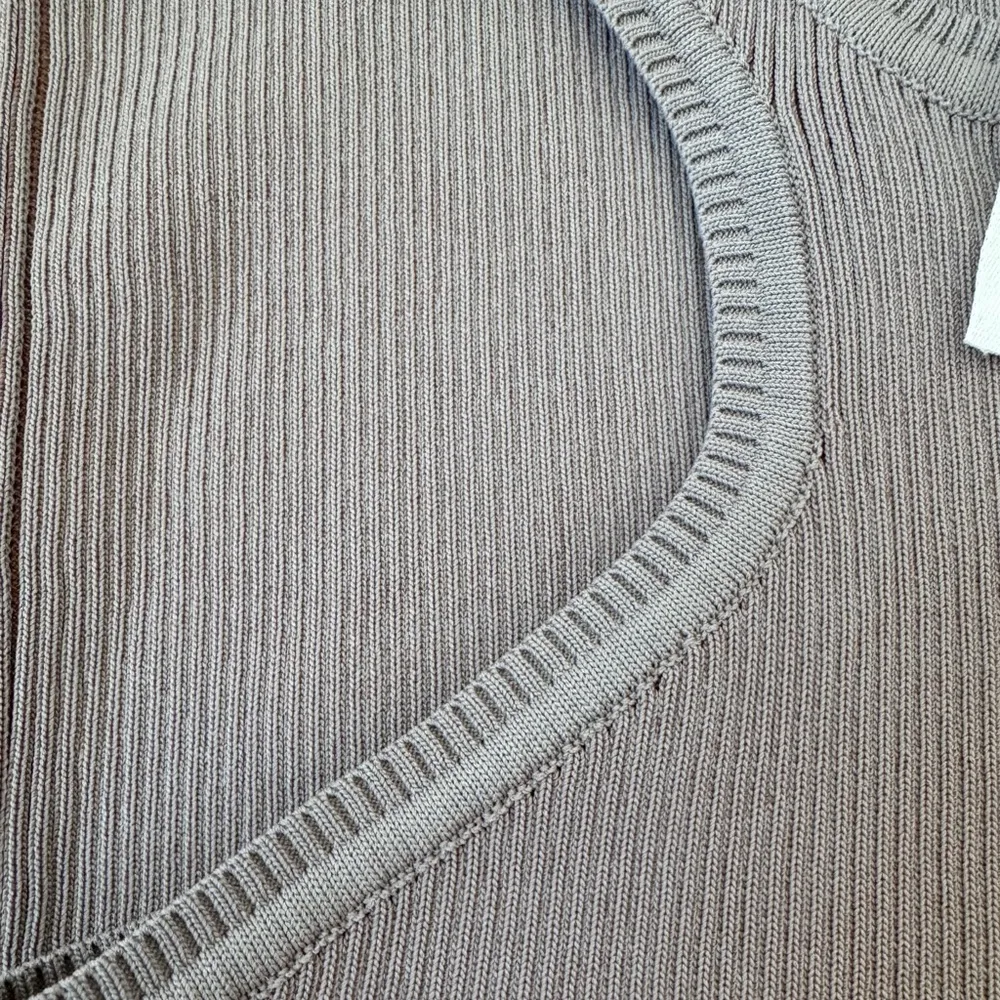 Jill Rib Knit Mini Dress Retrofete Ser O Ya Size Medium Brown Taupe NWT - Image 7