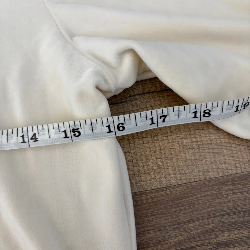 Sno Skins Cozy Velvet Snowflake Beaded Turtleneck Top Ivory - Image 6