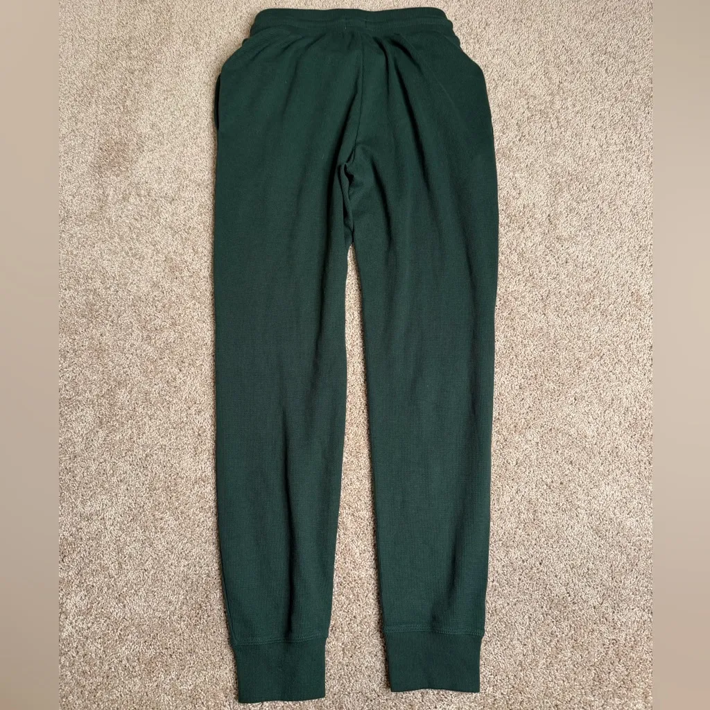 Sunday Best Aritzia Green Baby Waffle Joggers Size XS - Image 4