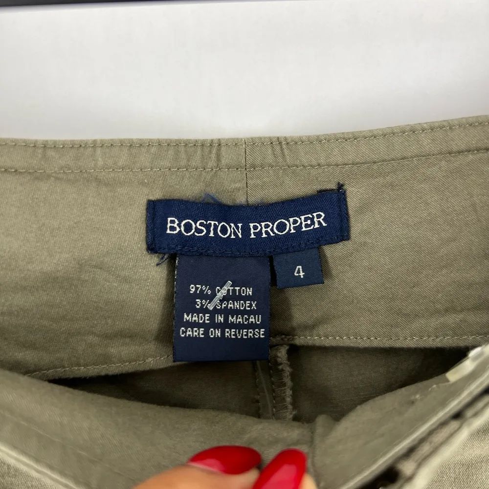 Boston‎ Proper Lightweight Stretch Cotton Seamed Straight Leg Olive Utility Pant - Image 5