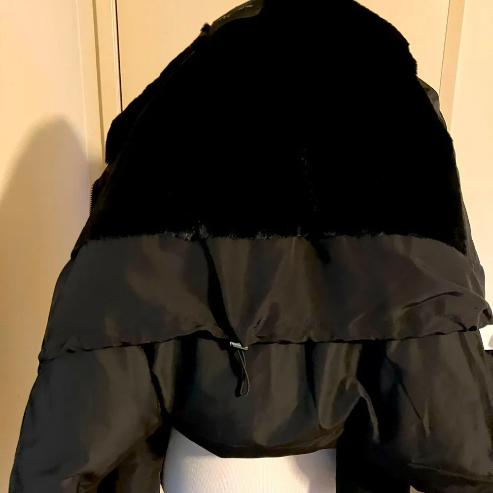 Zara Quilted Long Sleeves Down Puffer Jacket With Textured Hood Warm Winter - Image 9