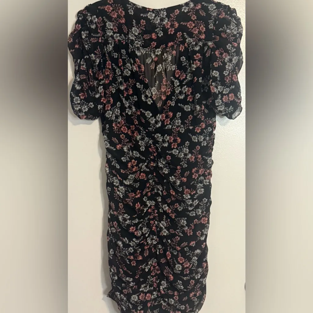 🏷️ 🌹 NWT GeeGee Floral Ruched Mini Dress – Size S - Image 5