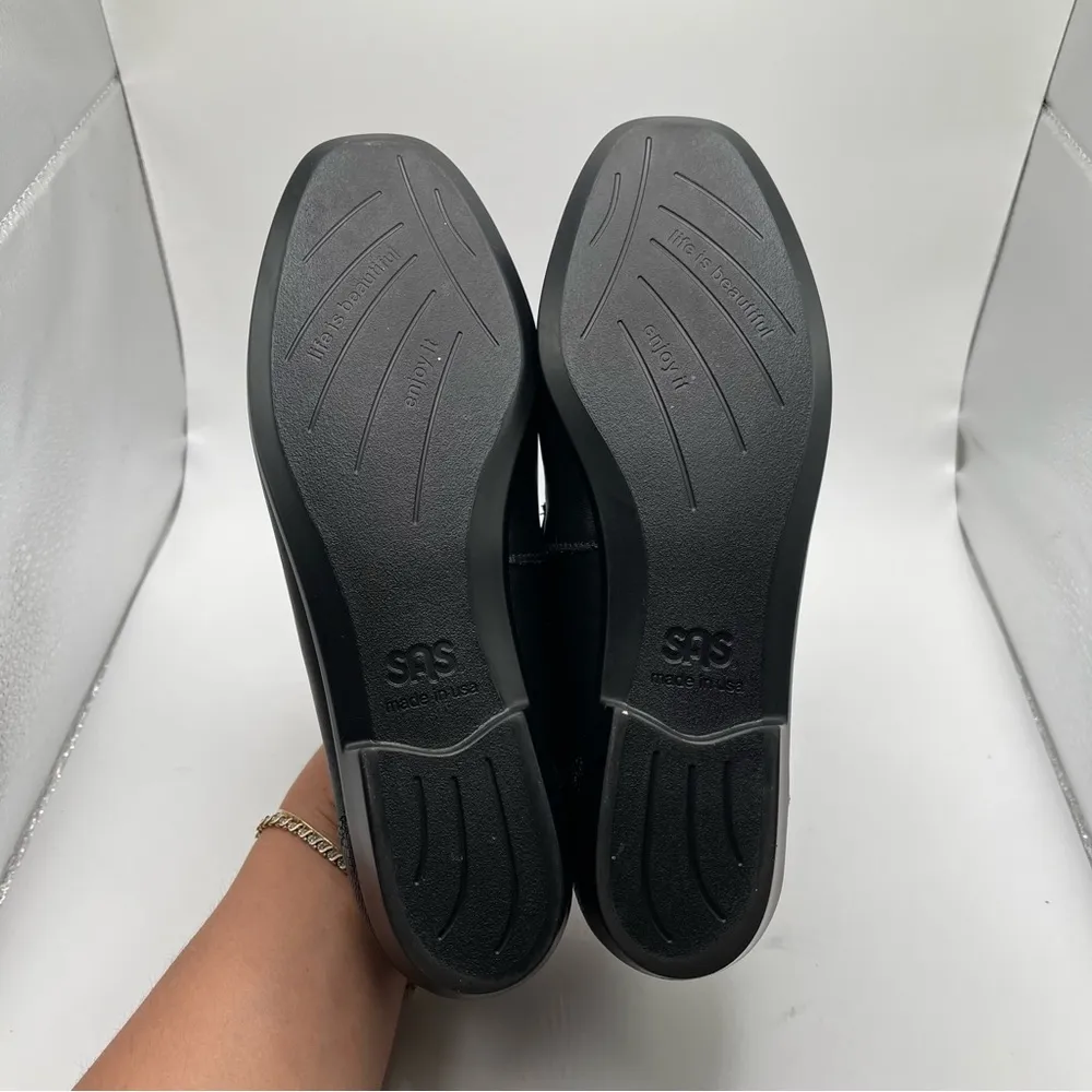 SAS Shoes Penny J Slip On Loafer black leather size 8 Narrow slip on comfort EUC - Image 12