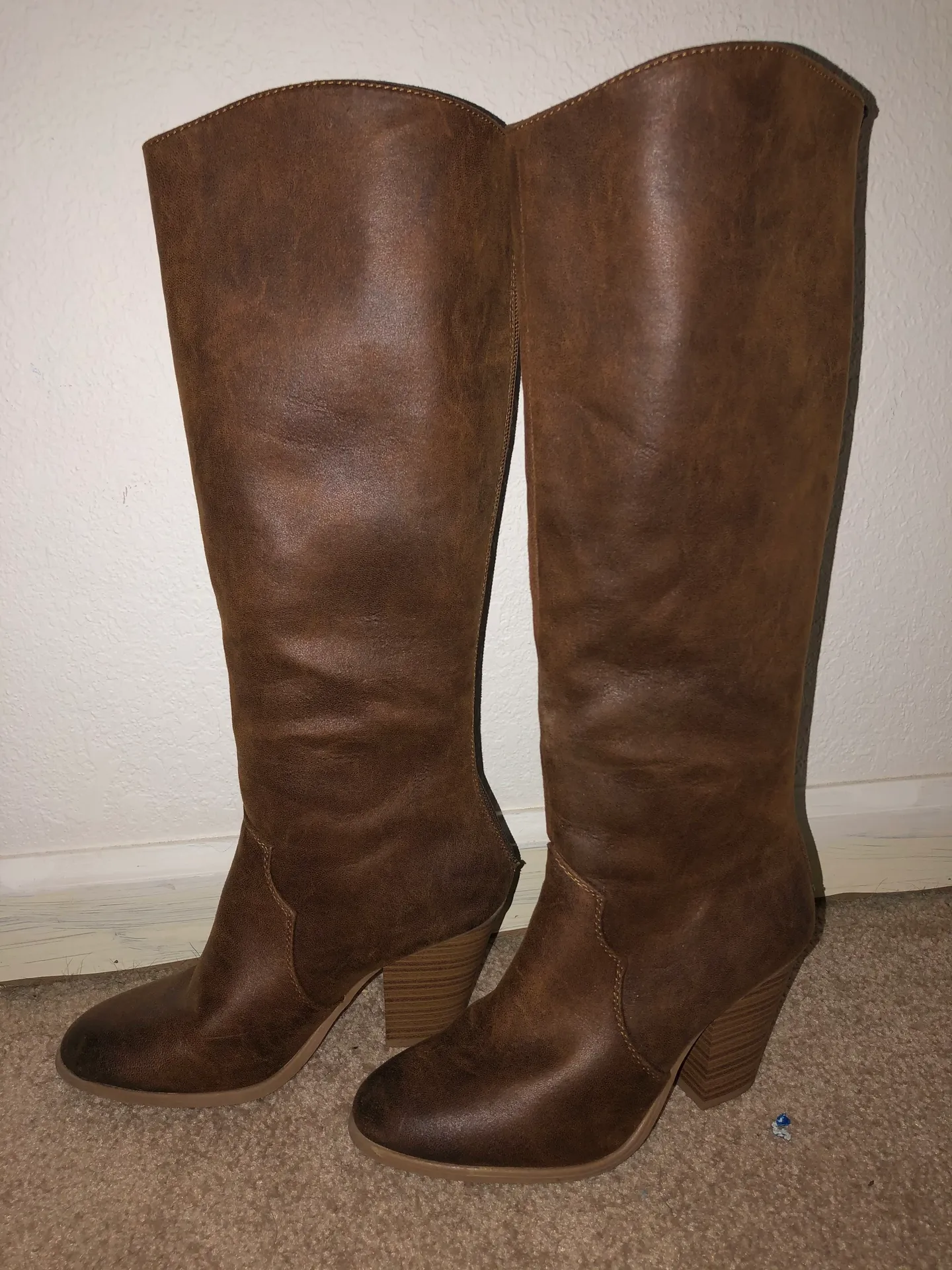 JustFab Brown Heeled Boots - Image 2