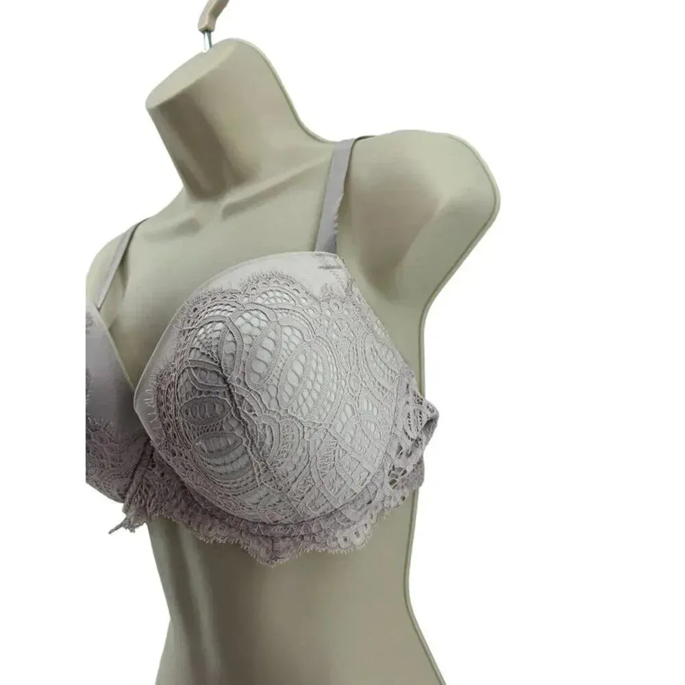 Victoria's Secret Dream Angels Smooth Ballerina Pink Lace Lined Demi Bra 34DDD - Image 3