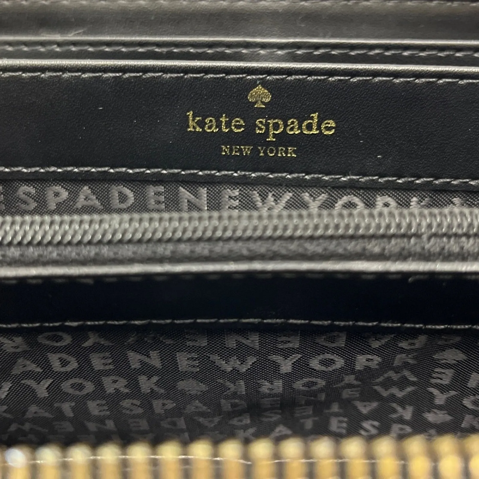 Kate Spade New York Helena Black Leather Studded Zip Around Continental Wallet - Image 8