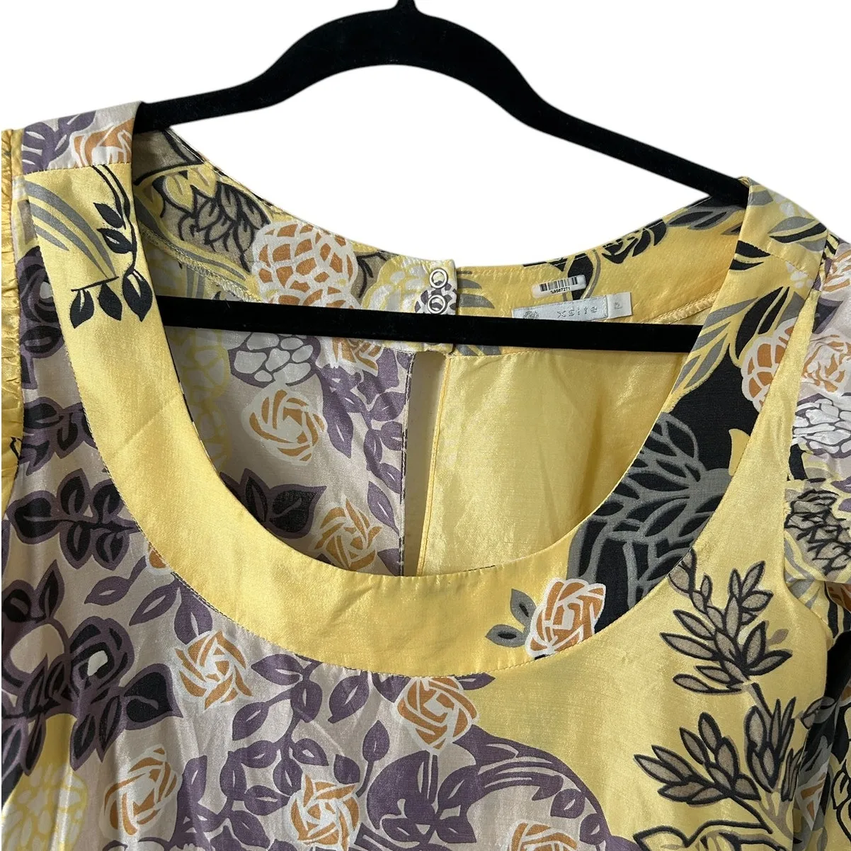 Y2K Yellow Floral Mini‎ Dress 2000s Aesthetic, Cottagecore & Coquette Style Size undefined - Image 3