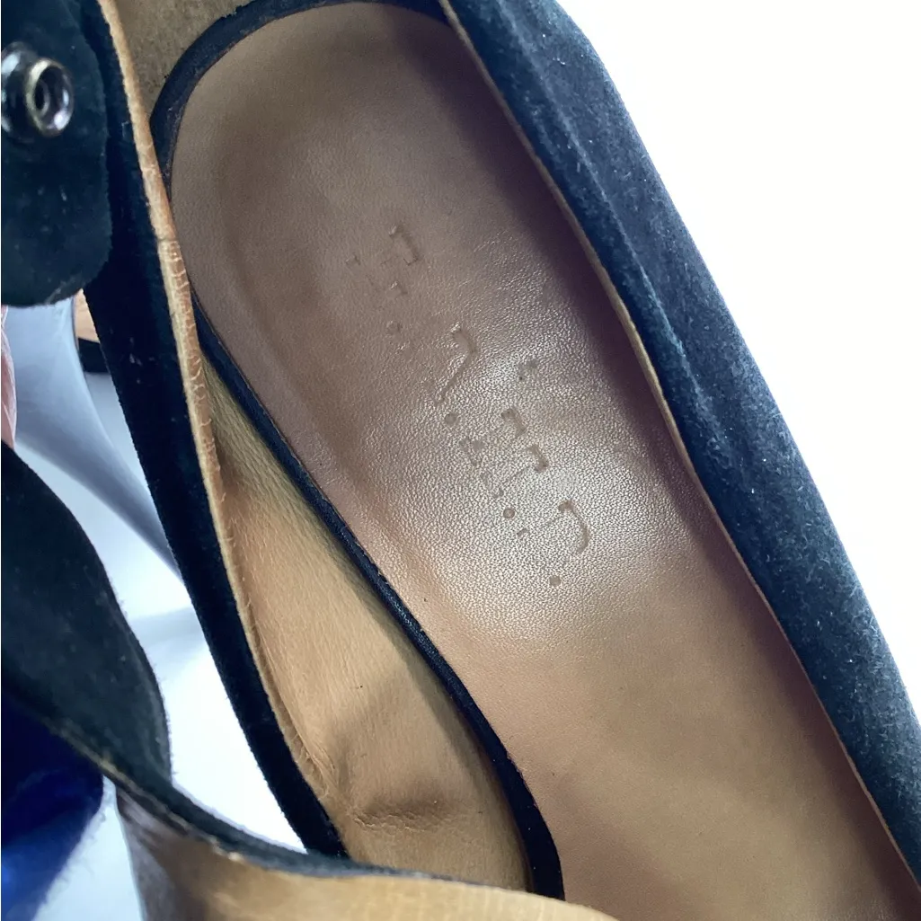 L.A.M.B by Gwen Stefani T strap heels. Size 7.5. Black suede - Image 12