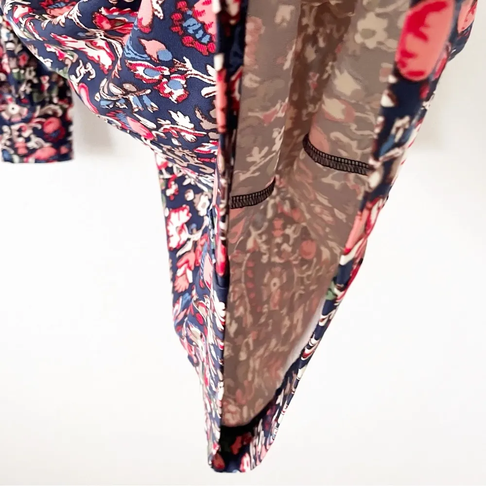 Tory Burch Floral Keyhole Front Long Sleeve in Multicolor - Image 5