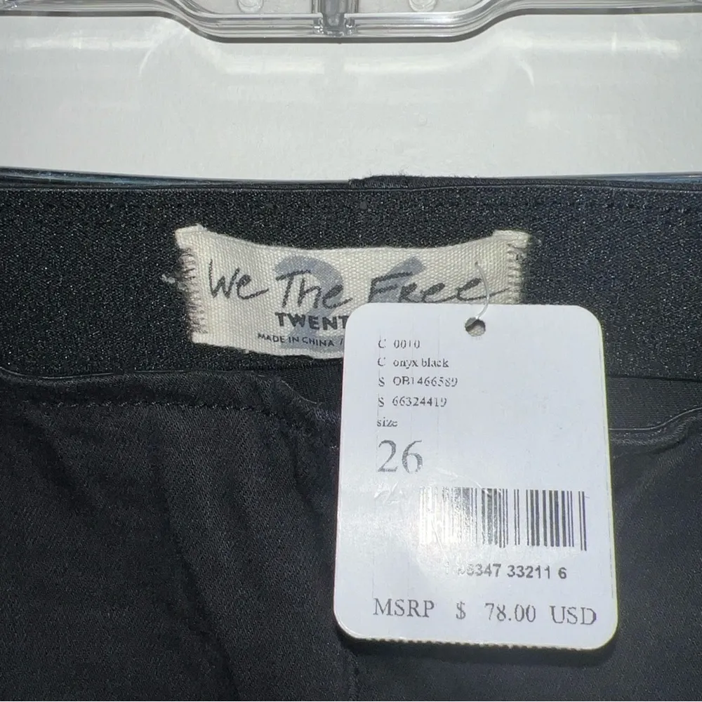 NWT We The Free Gummy Pull Up Black Jeans Size 26 - Image 6