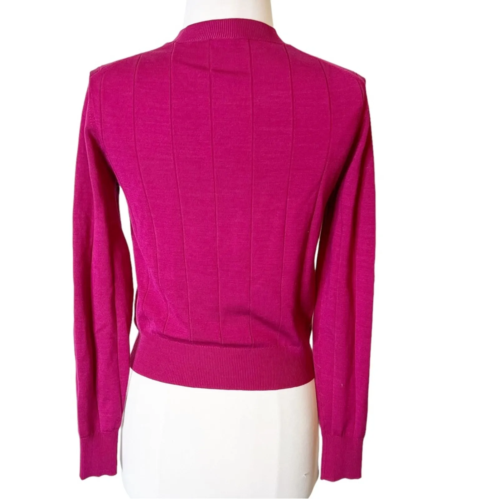 Rachel Comey Fuschia pink cropped sweater sz XS silk blend - Image 2