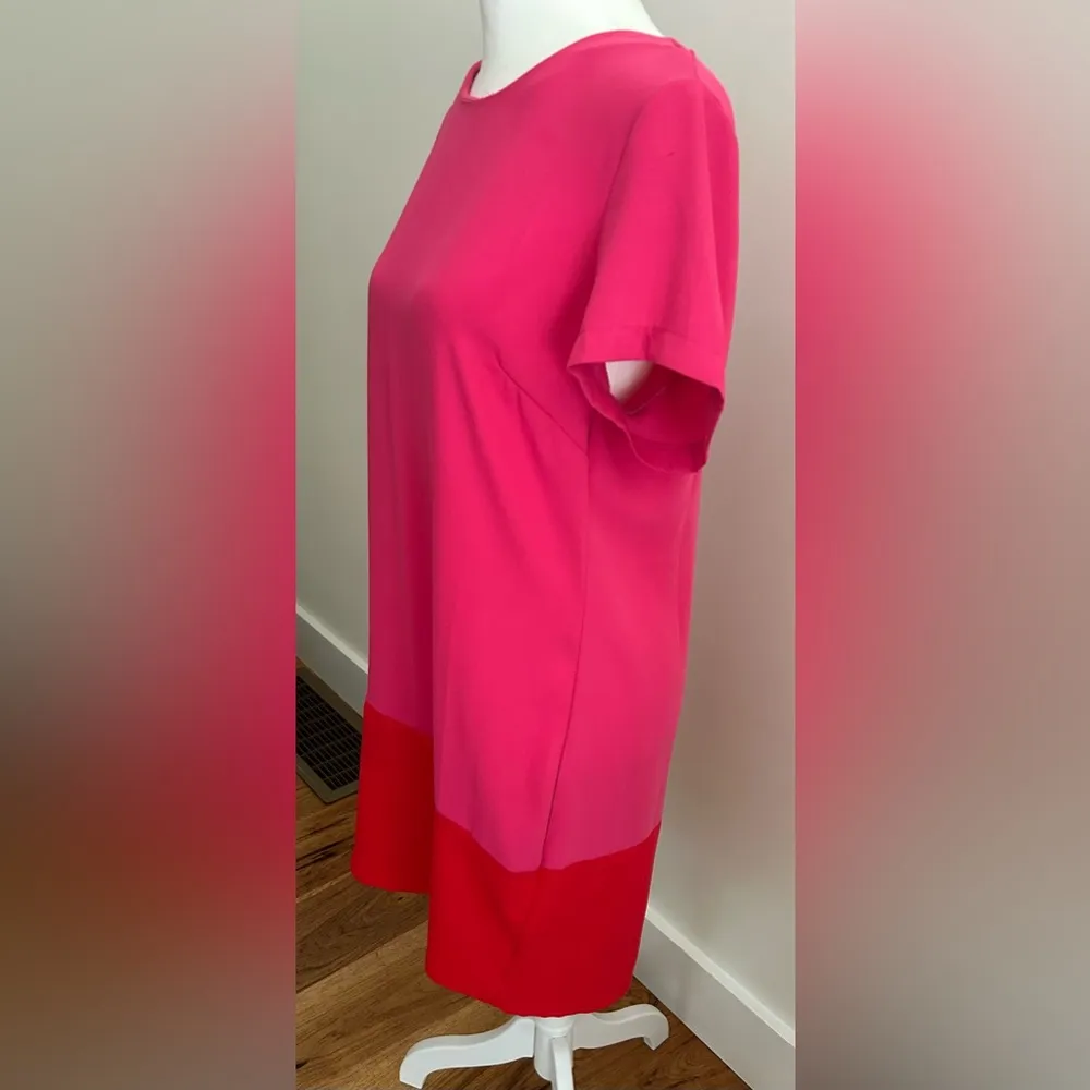 Cynthia Rowley Pink and Red  color block Dress size 6 - Image 2