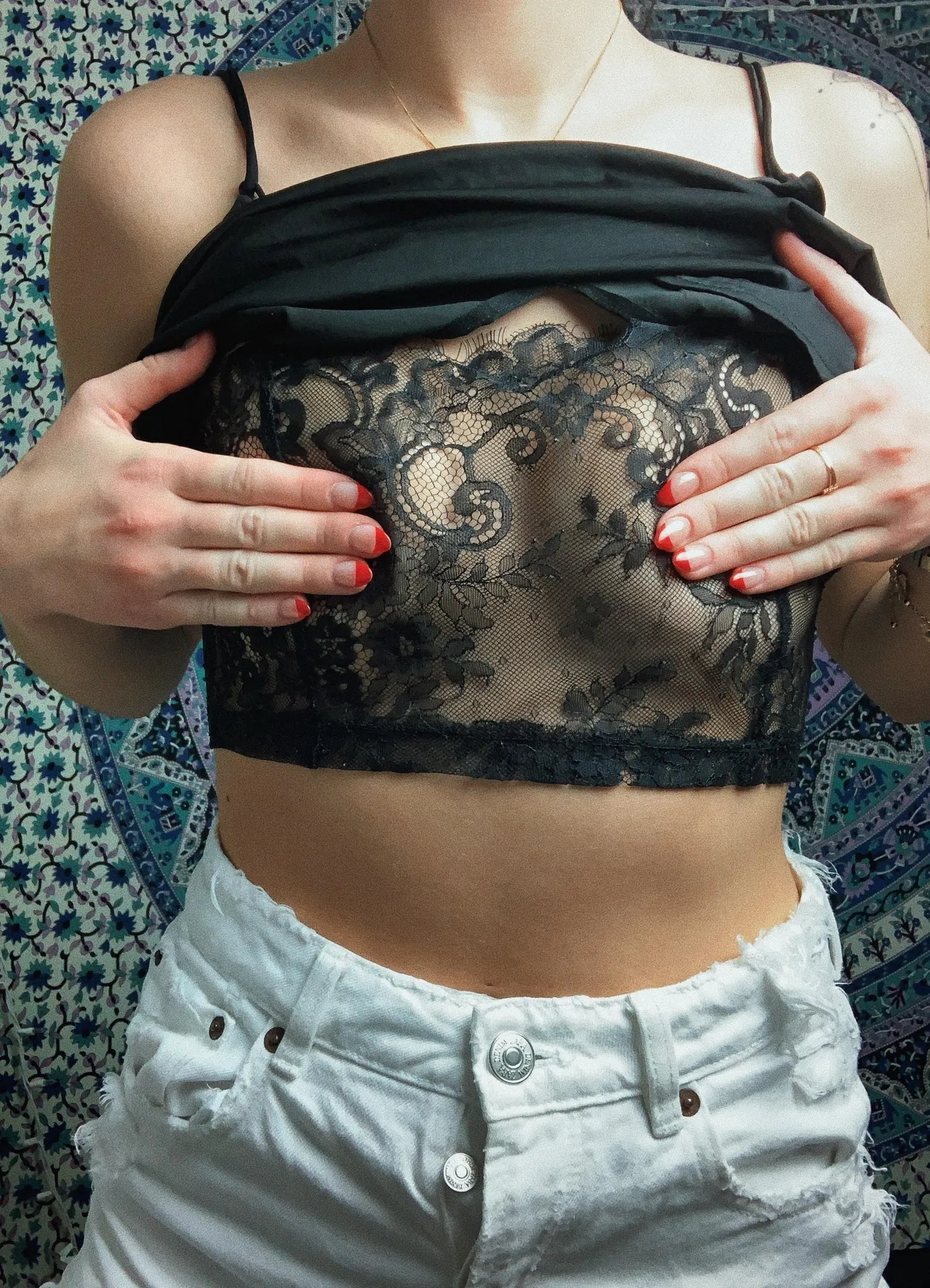 Mango Lace & Silk Tank - Image 3