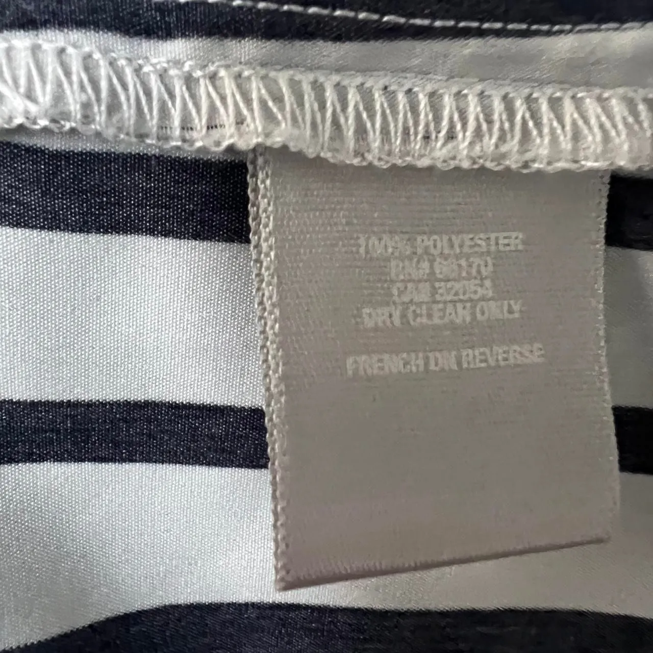 Black and White Pinstripe Satin Blazer Size Small - Image 8