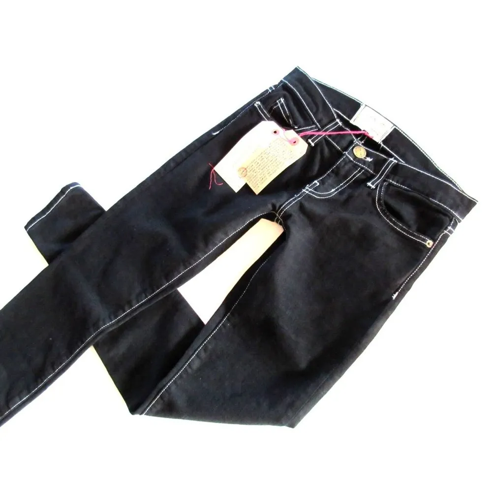 NWT Current/Elliott The Ankle Skinny in OD Overdye Black Tribal Print Jeans 28 - Image 4