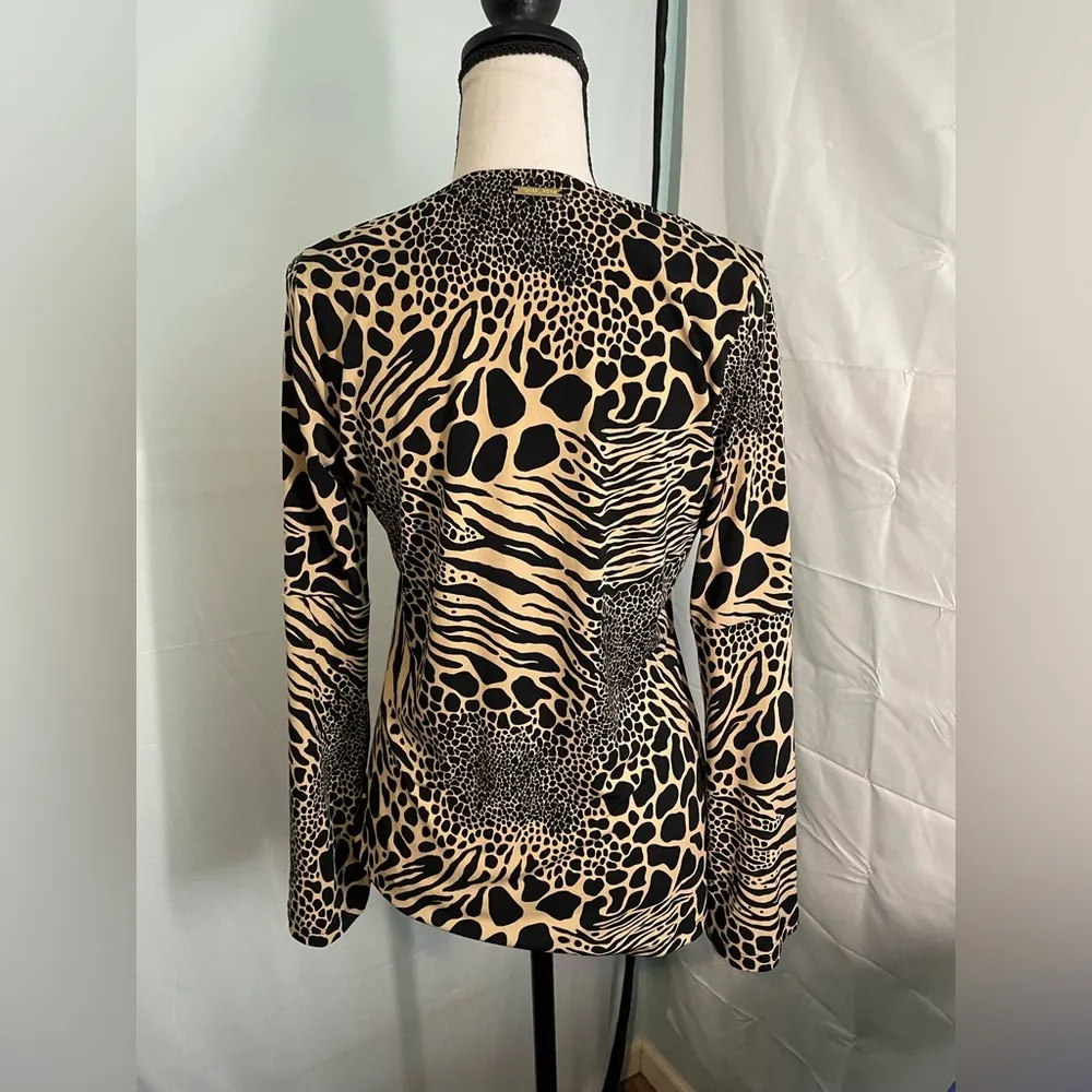 Michael Kors animal print‎ top size small Brown - Image 3