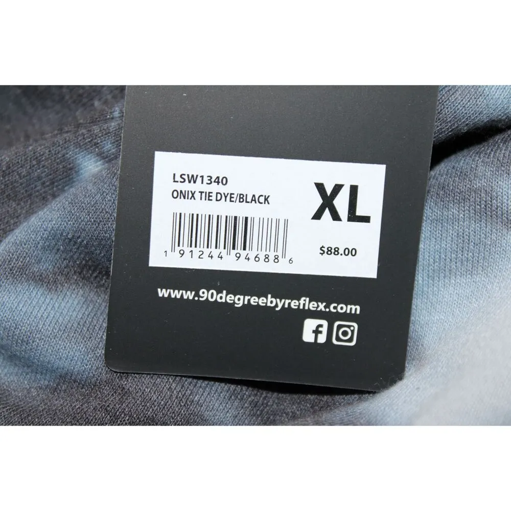 NWT Womens 90 Degrees by Reflex LSW1340 Onix Tie Dye Black 2 Piece Set Size XL - Image 8