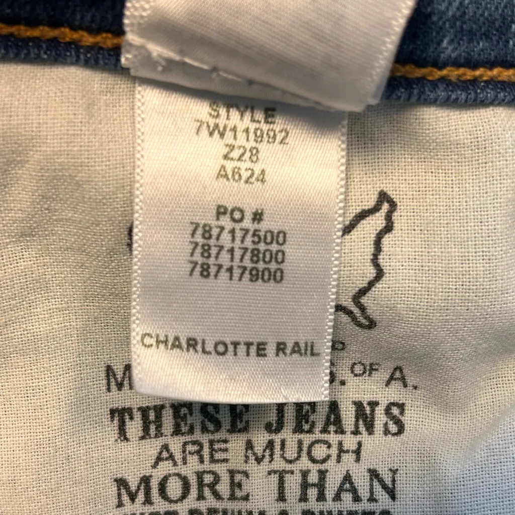 Lucky Brand Charlotte Rail blue Jeans Size 8 29 Ankle 8/29 White Oak Cone Denim - Image 9