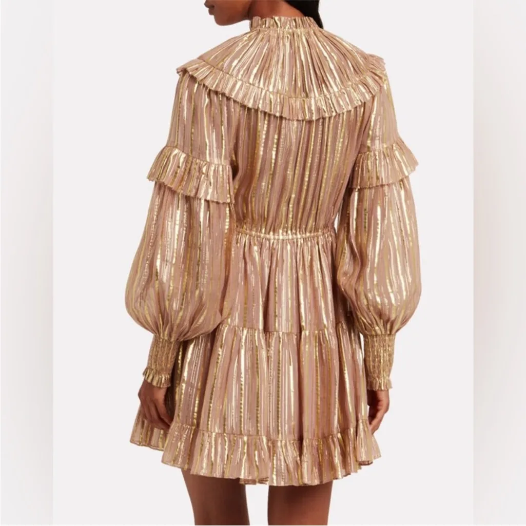 Ulla Johnson Averil Ruffled Georgette Dress in Blush - Image 10