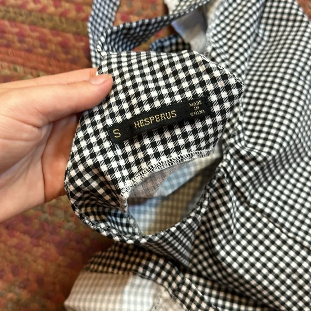 GINGHAM PLAID STRETCH OVERALL DRESS - Image 5