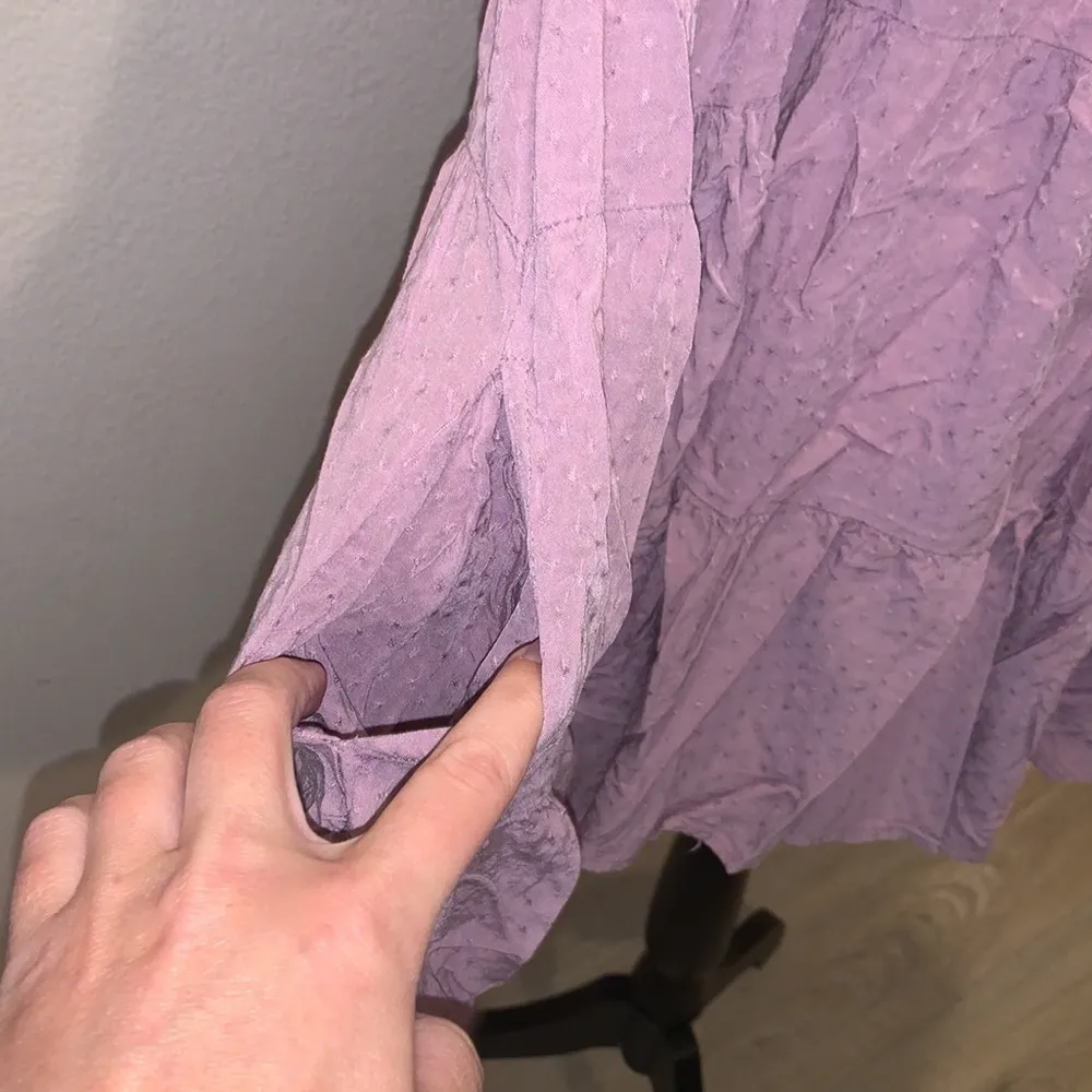 Kori purple ruffle sleeve summer mini dress - Image 4