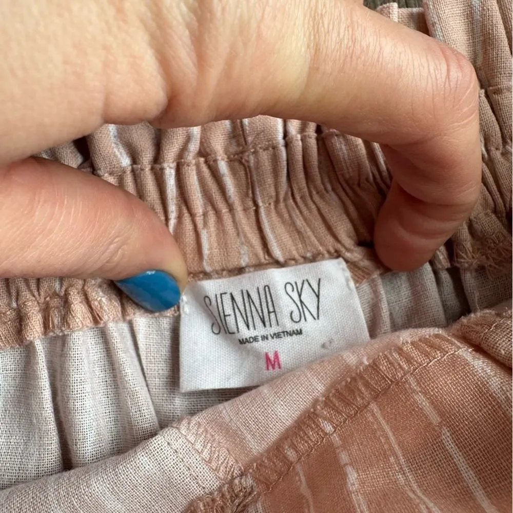 Sienna Sky Paper Bag Waist Pants Striped Bow Tie Womens Size‎ M Medium - Image 3