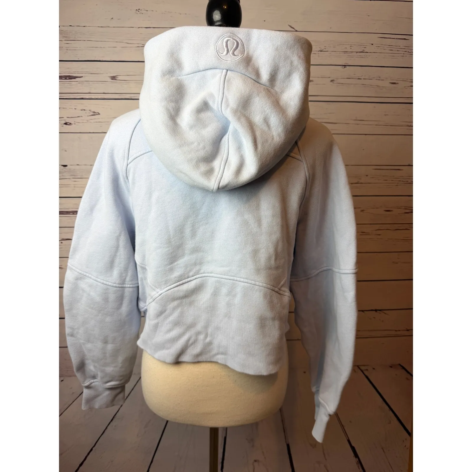 Lululemon Scuba Full Zip Hoodie Sweatshirt Womens XS S Extra Small Blue Half Zip - Image 11