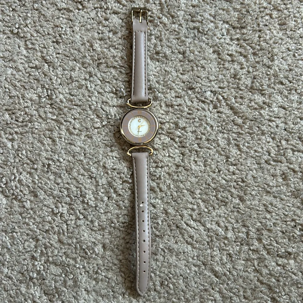 C brand women’s vintage pastel rose/ gold tone crystal‎ adjustable watch Pink - Image 4