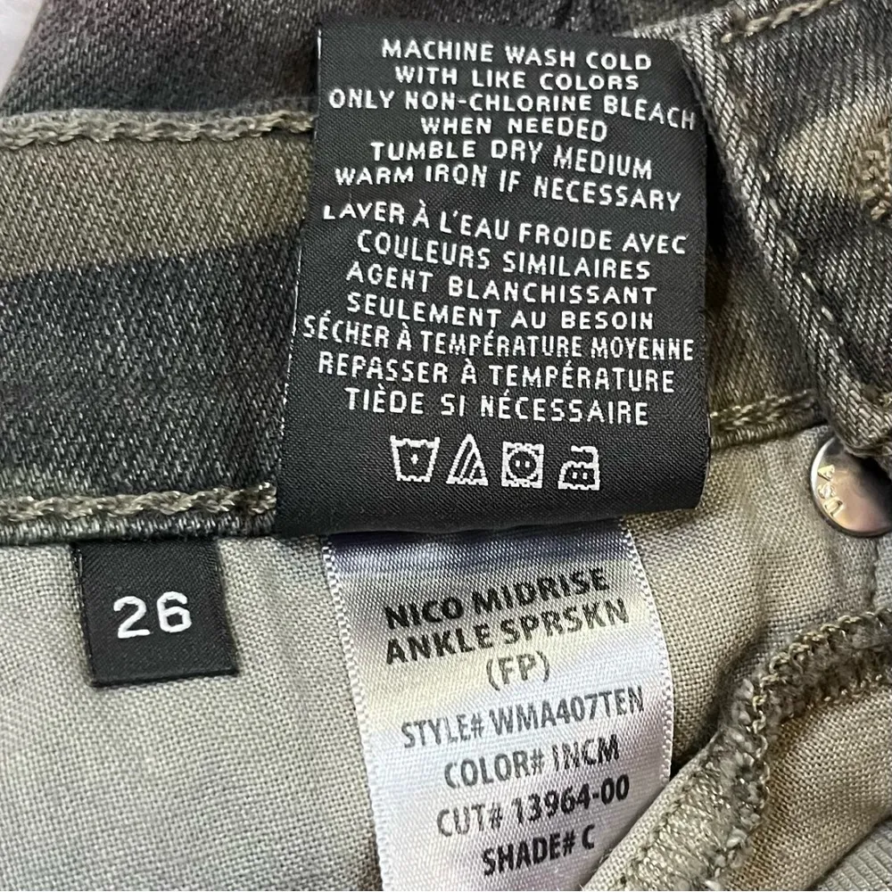 HUDSON Nico Mid-Rise Ankle Green Brown Camo Denim Jeans 26 - Image 10