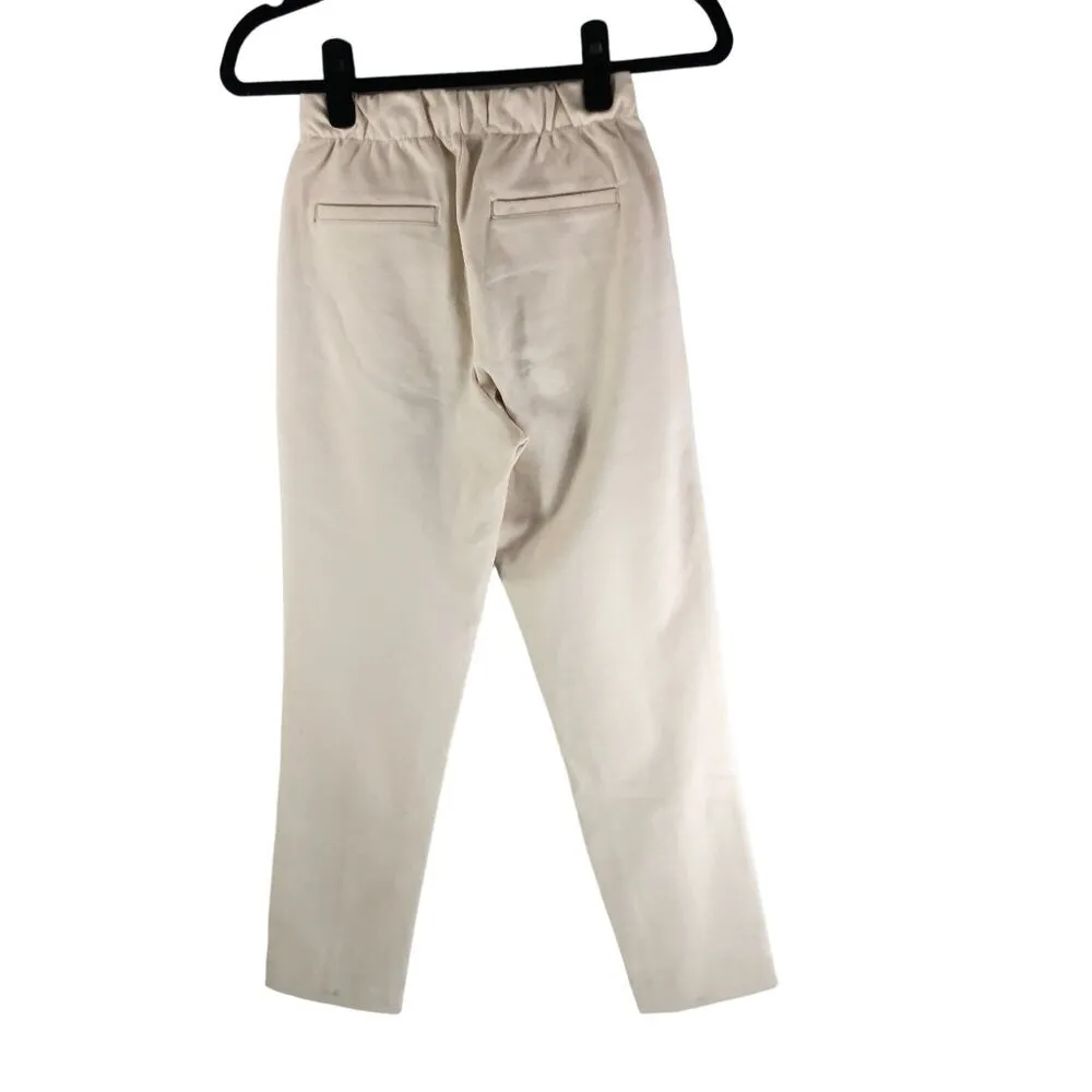 Everlane Womens The Dream Pant Pintuck Tapered Canvas Ivory XXS - Image 6