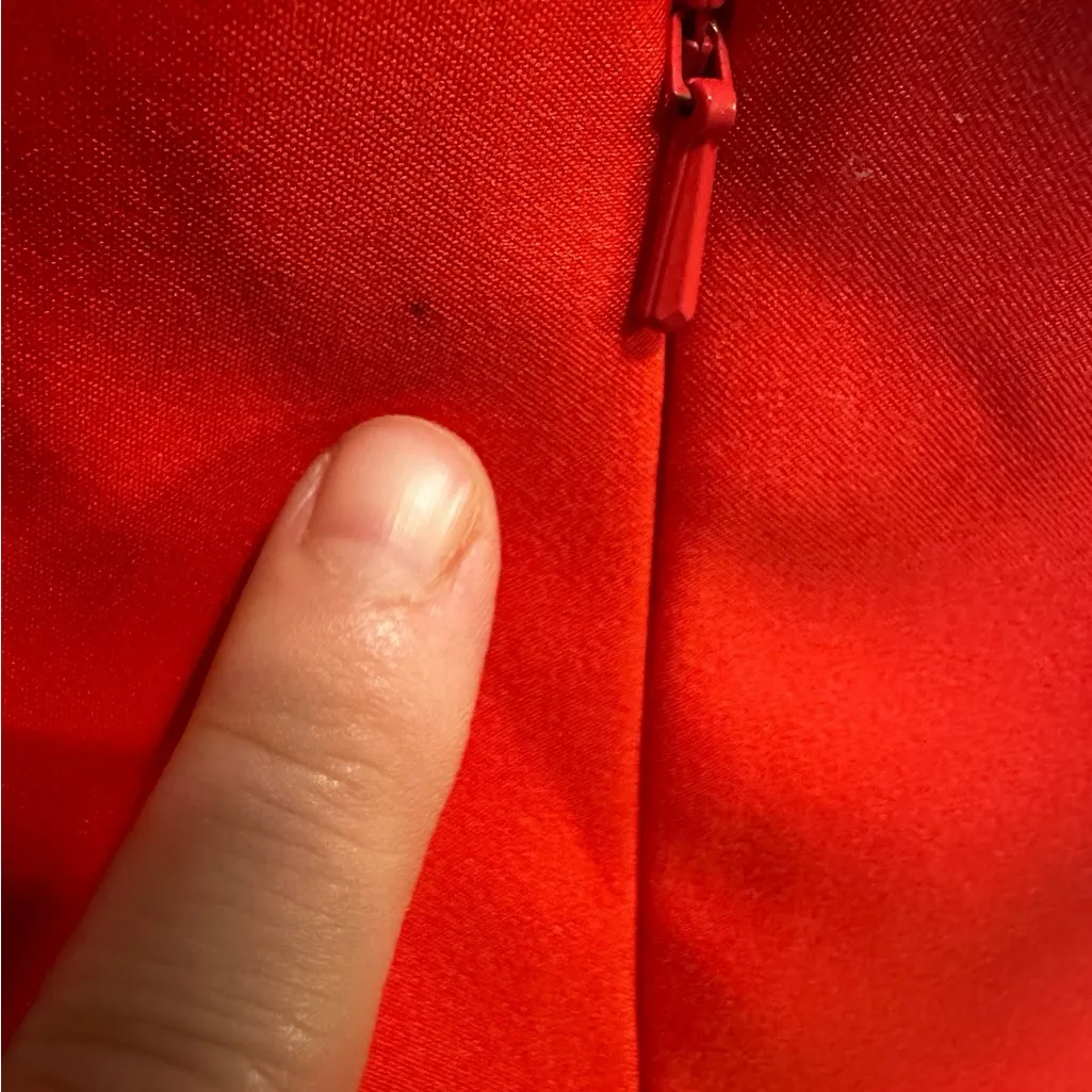 Theia Women's Poppy Red Milly Crepe Strapless Column Gown Dress Size 10 - Image 10