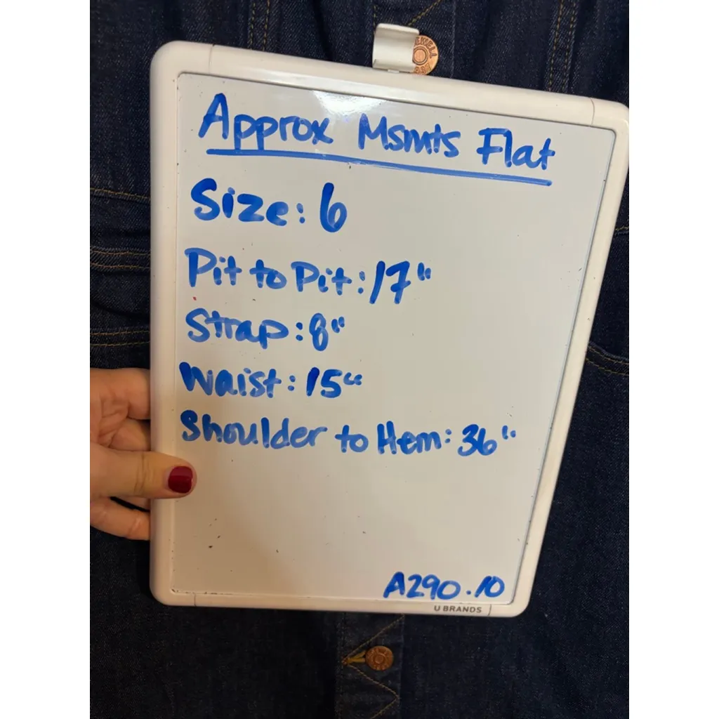 Maxwell Denim Button Down Tank Overall Dress Sz 6 NWT - Image 7