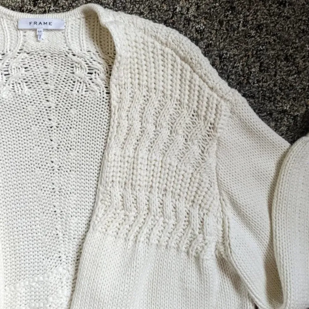 Frame Revolve Knit Fringe Cardigan - Image 6