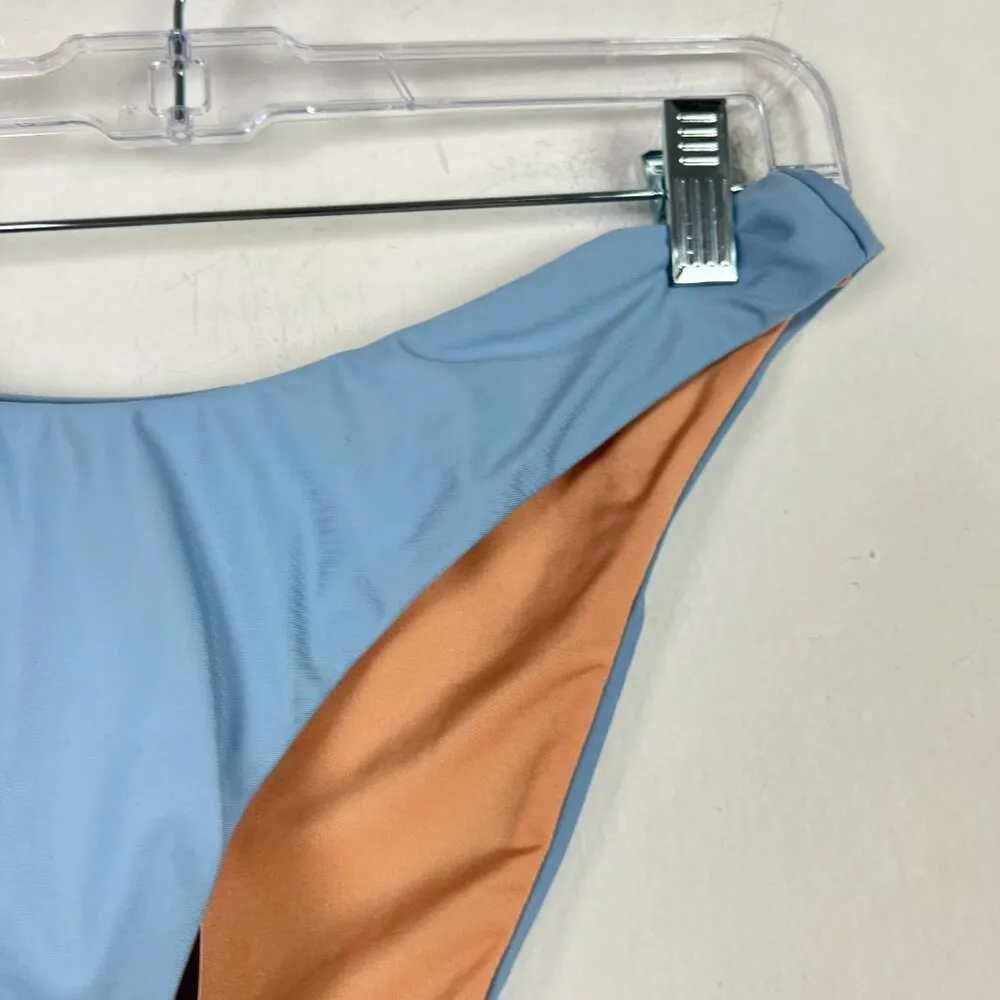 NWT J. Crew Curved-Waist Cheeky Bikini Bottom Blue Size Medium M NEW - Image 3