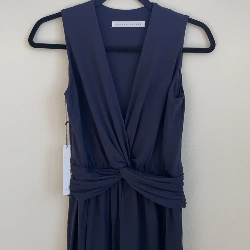 Revolve Susana monaco dark navy gathered jumpsuit - Image 2