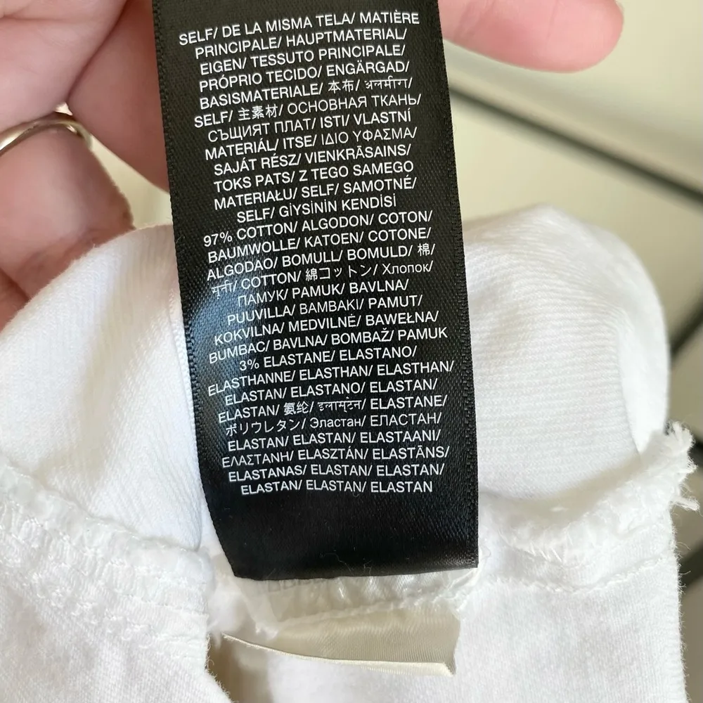 7 For All Mankind Flounce Hem Denim Mini Dress - Image 7