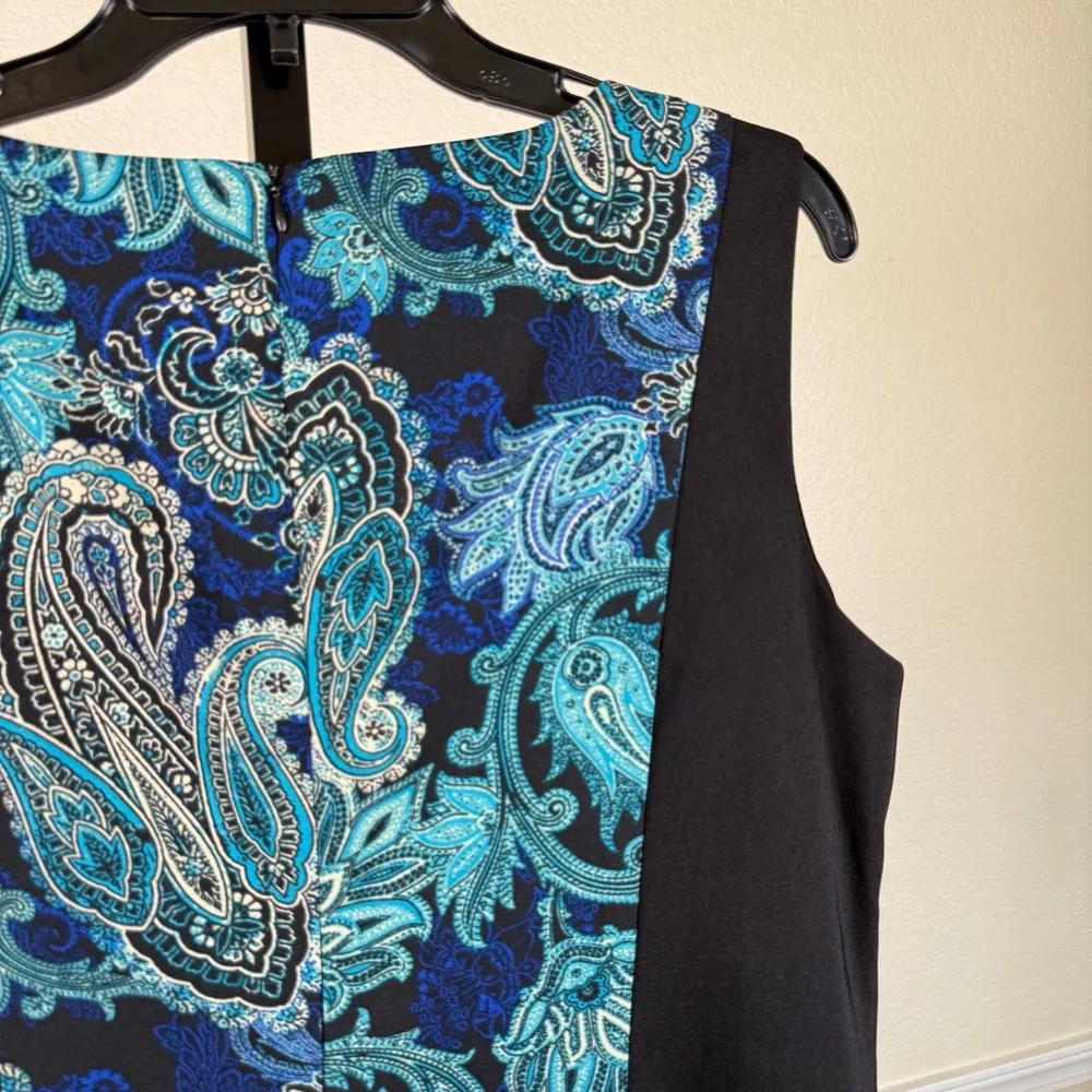 Sheath Dress Size 16 Career Work Office Geometric Retro Minimalist Business Chic - Image 9