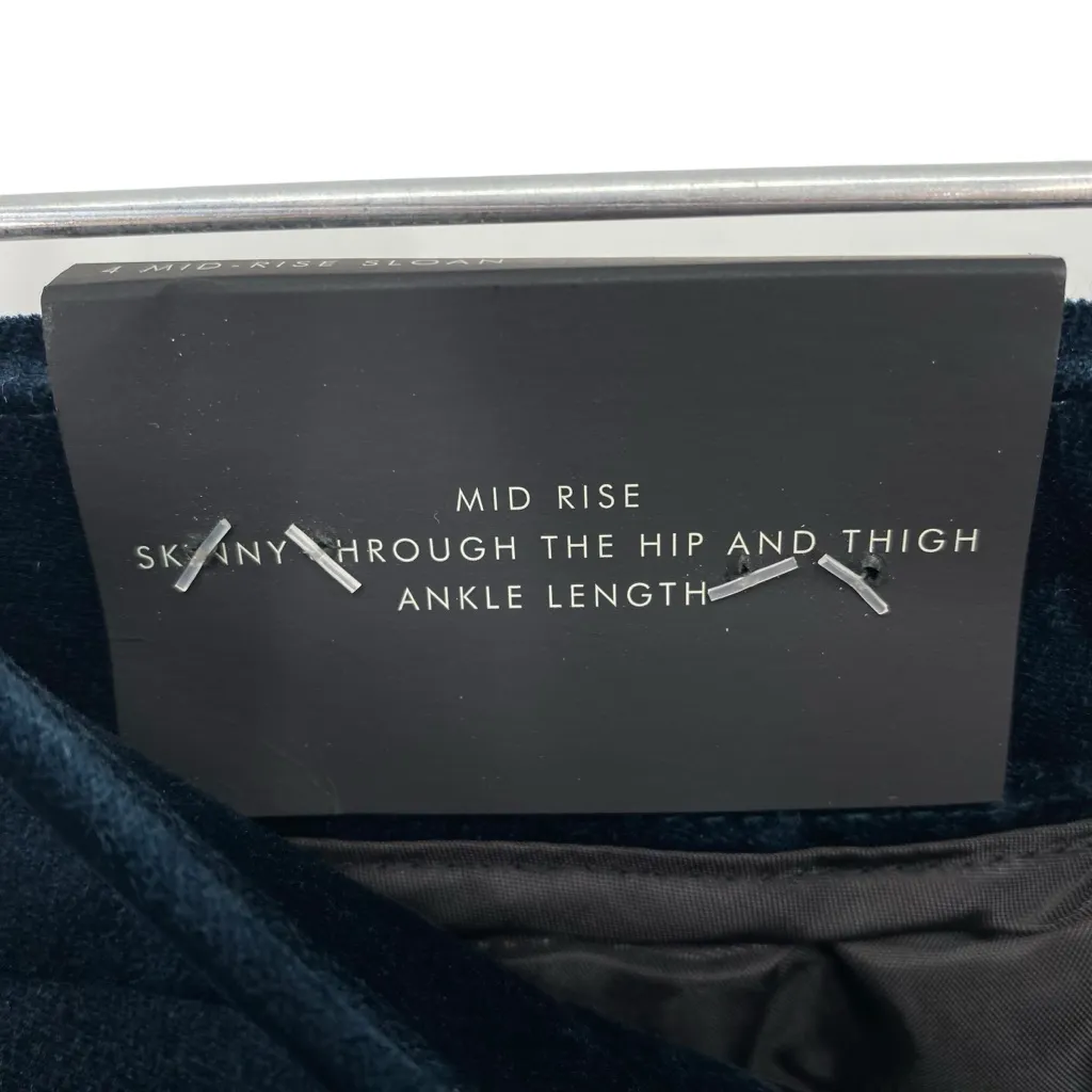 Banana Republic Women's Mid Rise Sloan Navy Blue Velvet Ankle Pants New - Image 5