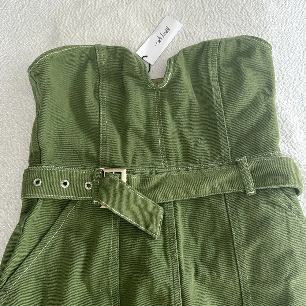 Nasty Gal Twill Bandeau Mini Dress, BRAND NEW, Size 6, $88 - Image 5