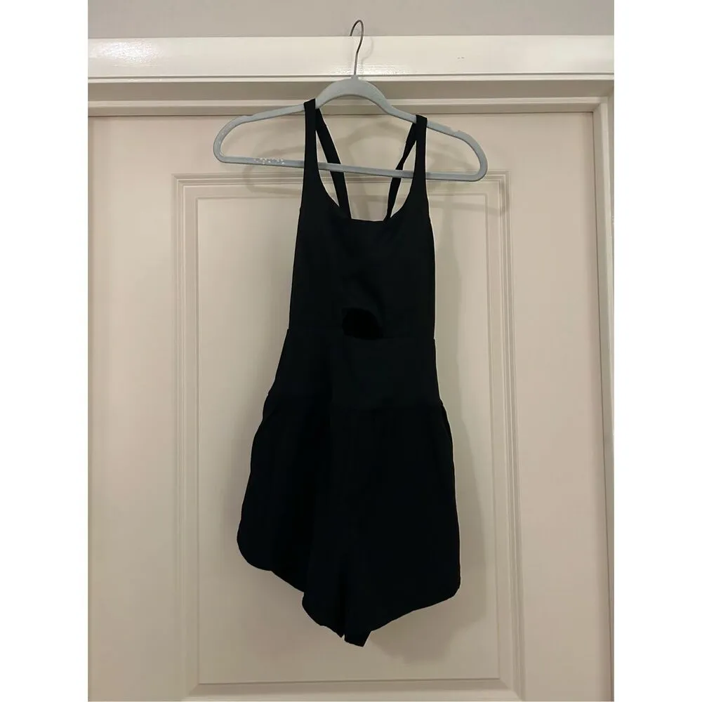 NEW Athletic Romper Shorts Workout Tennis Golf M Black Size M - Image 3