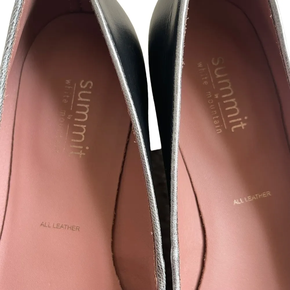 SUMMIT by White Mountain Women’s Flat Pointed Toe Leather Size EU 38 US 7.5 - Image 7