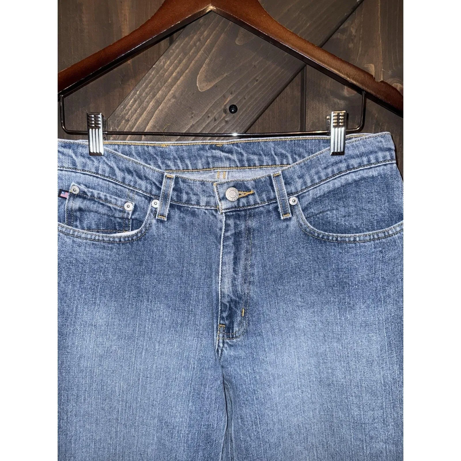 VTG Y2K Ralph Lauren Polo Jeans Women's 6 31 Saturday‎ Blue Cotton Denim - Image 3