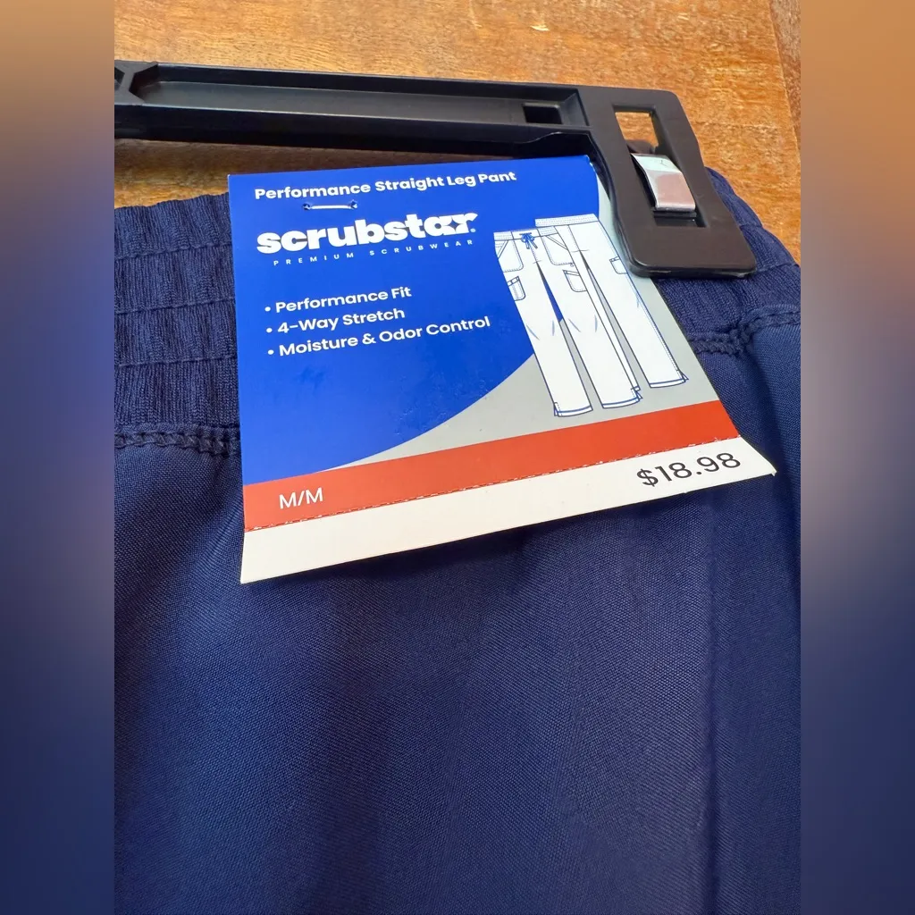Scrubstar Performance Straight Leg Navy Pant NWT- Medium - Image 3